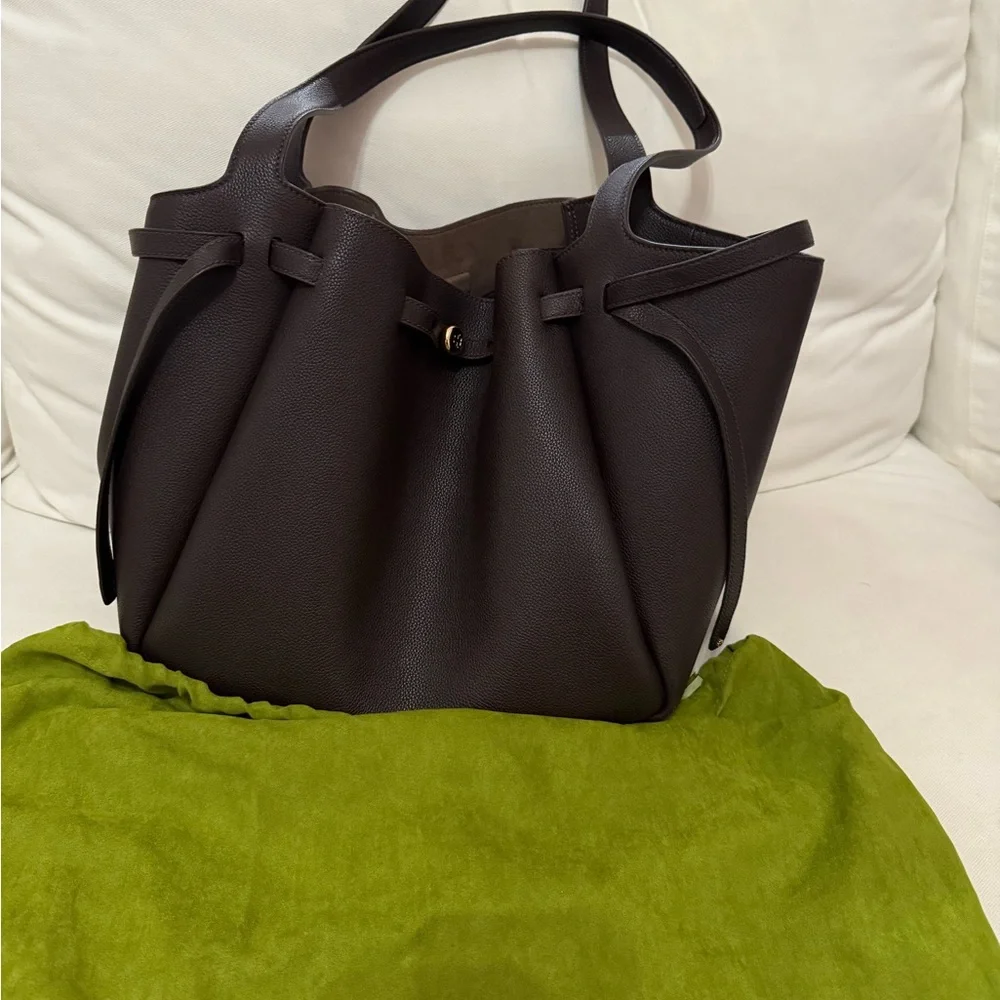 LIKE NEW! Tory Burch Romy Tote in Deep Brown - Picture 2 of 7